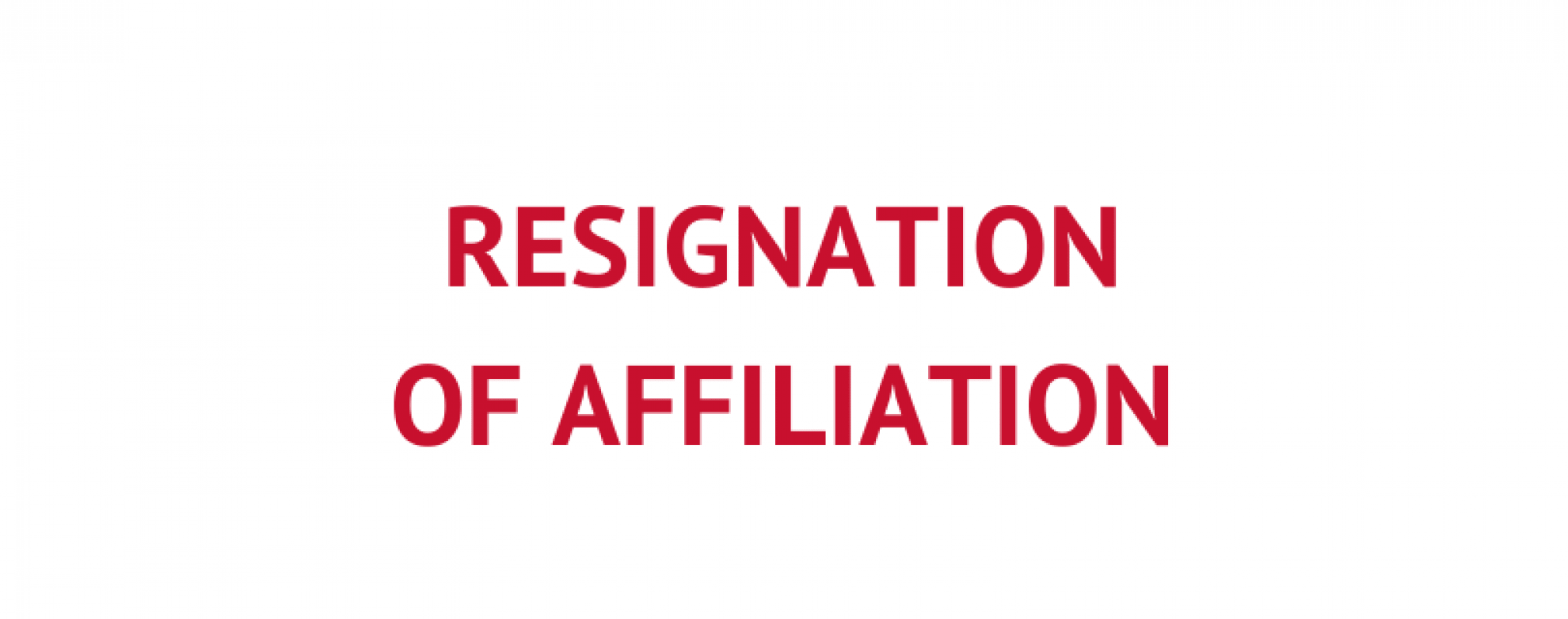 Resignation of Affiliation - American Services S.R.L