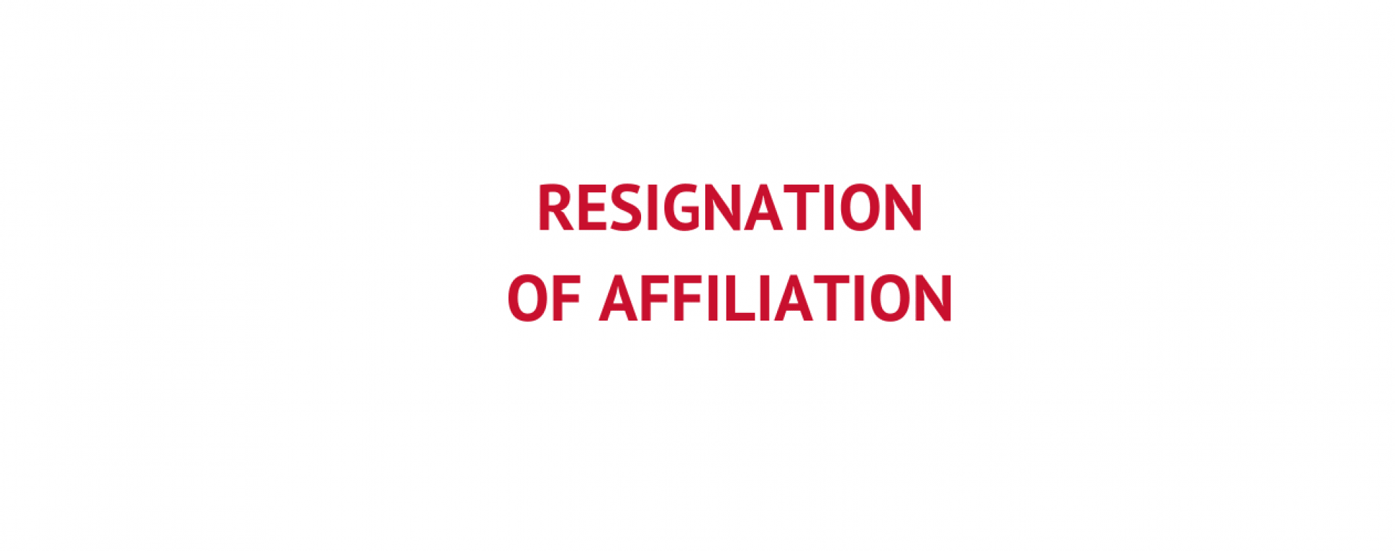 FIDI Affiliate Resignations 2021